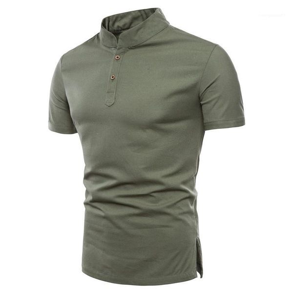 mens sleeve casual clothes designer decoration color mens homme fashion summer short solid button polo puhwn
